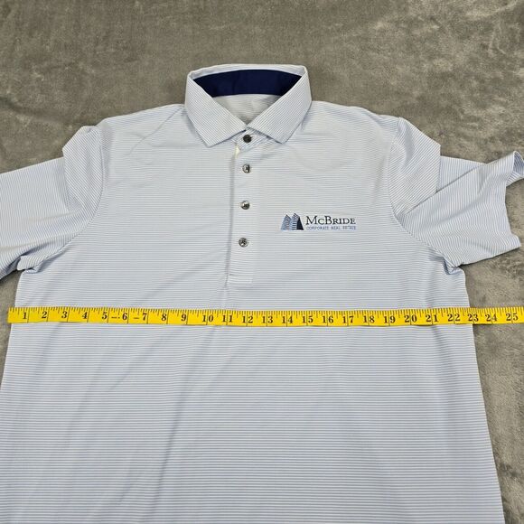 Greyson Men's Blue Striped Golf Polo Shirt Size L - Picture 9 of 11